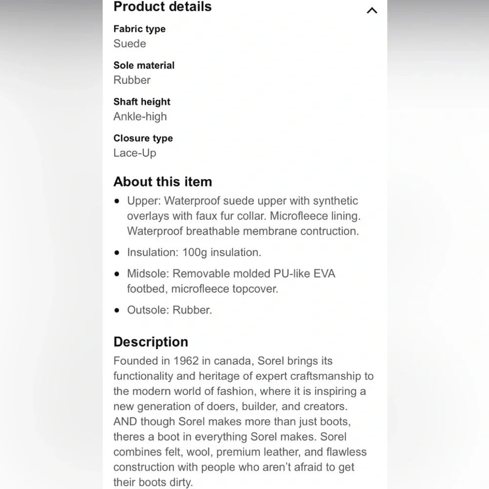 Sorel Whitney winter snow lace up boots. - Picture 10 of 10